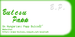 bulcsu papp business card